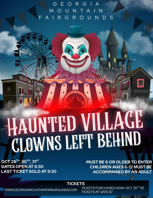 The Haunted Village @georgiamountainfairgrounds Hiawassee, GA Thursday, October 29th | Friday, October 30th | Saturday,…